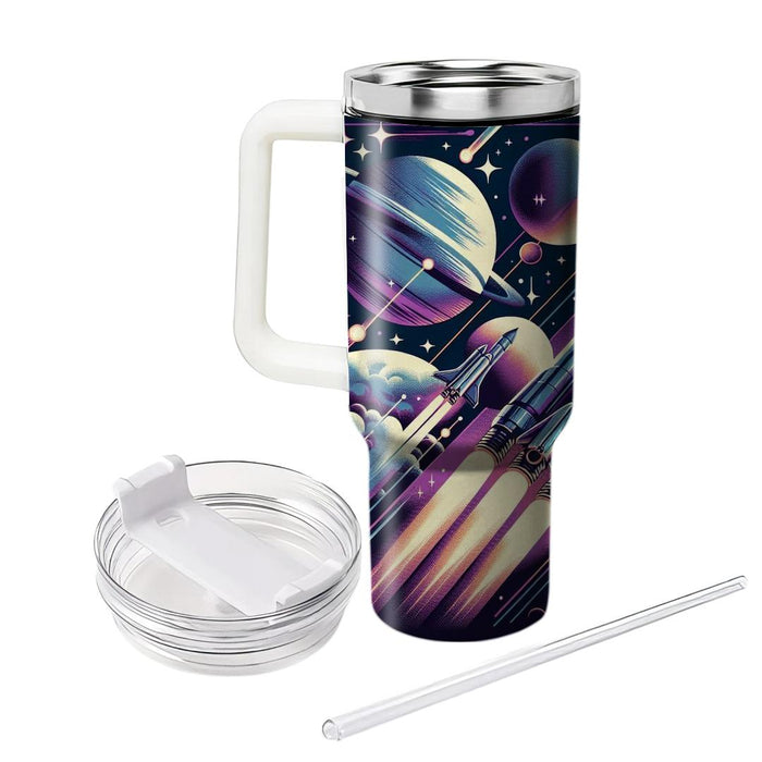 Retro Galactic Odyssey  Custom Tumblers