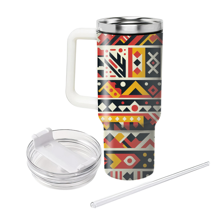 Bold Tribal Geometric  Unique Tumblers