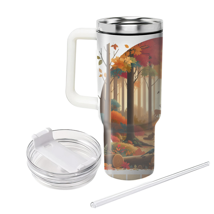 Autumn Woods Escape  Personalized Tumblers