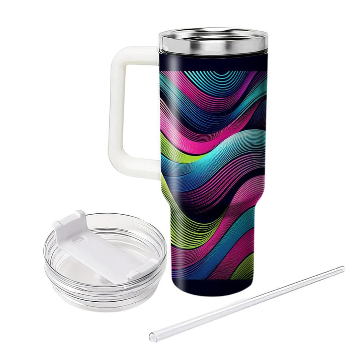 Retro Neon Wave  Unique Tumblers