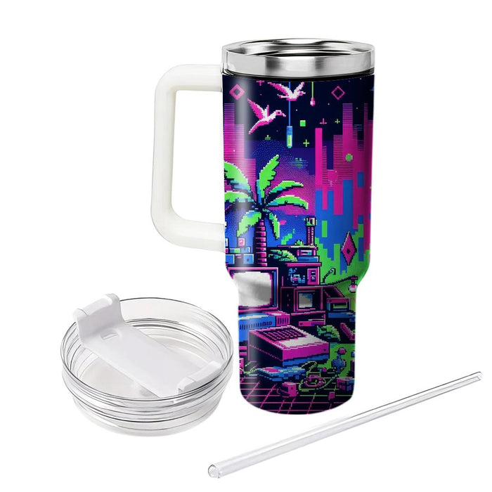 Retro Gaming Glitch  Custom Tumblers