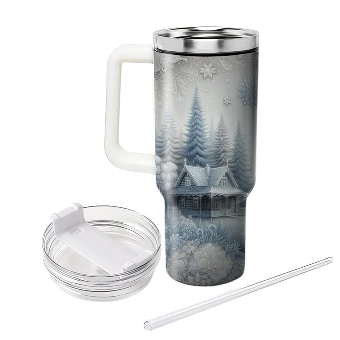 Winter Snowy Retreat  Travel Tumblers