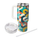 Retro Geometric Prism  Insulated Tumblers