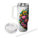 Bright Floral Garden  Tumbler Cups