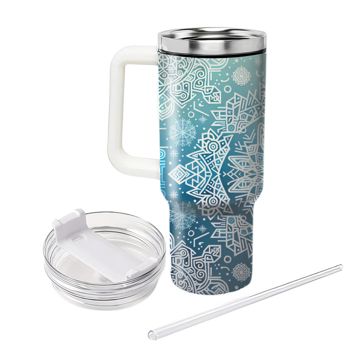 Winter Frost Elegance  Travel Tumblers