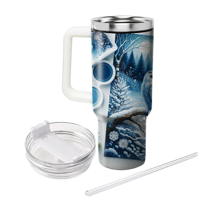 Winter Snowy Owl Watch  Insulated Tumblers