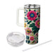 Retro Floral Harmony  Travel Tumblers