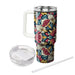 Floral Kaleidoscope Harmony  Decorative Tumblers