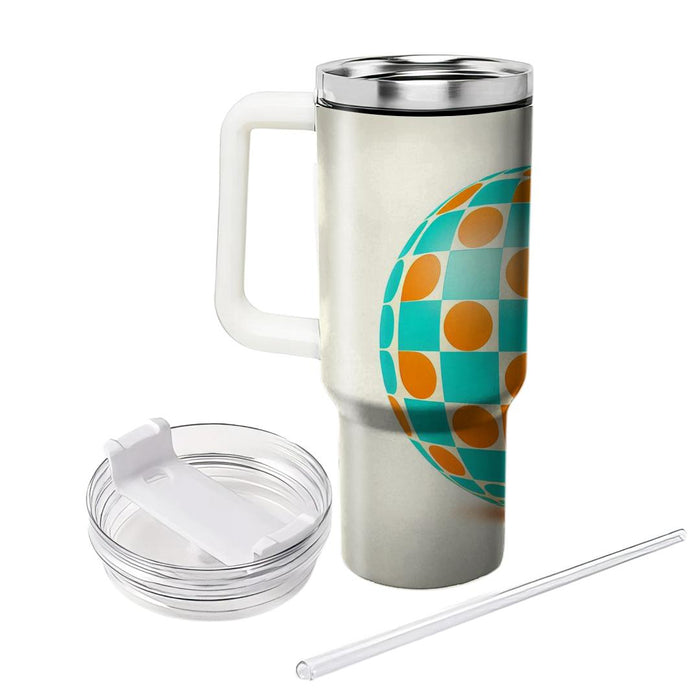 Vintage Style Checkerboard  Travel Tumblers