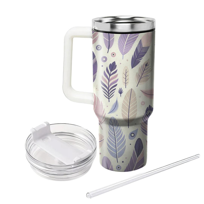 Whimsical Feather Design  Travel Tumblers