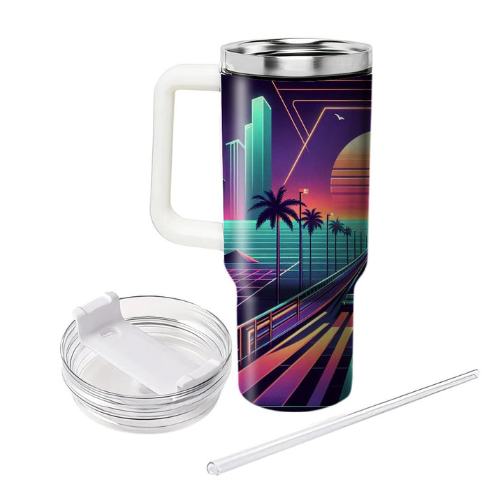 Synthwave Highway  Tumbler Cups