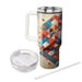 Dramatic Triangular Mosaic  Travel Tumblers