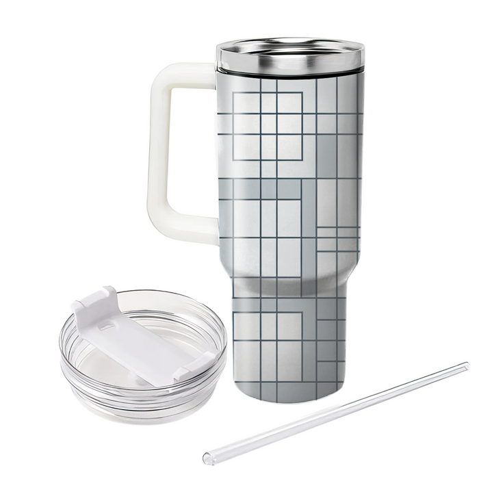 Minimalist Grid Pattern Tumbler Cups