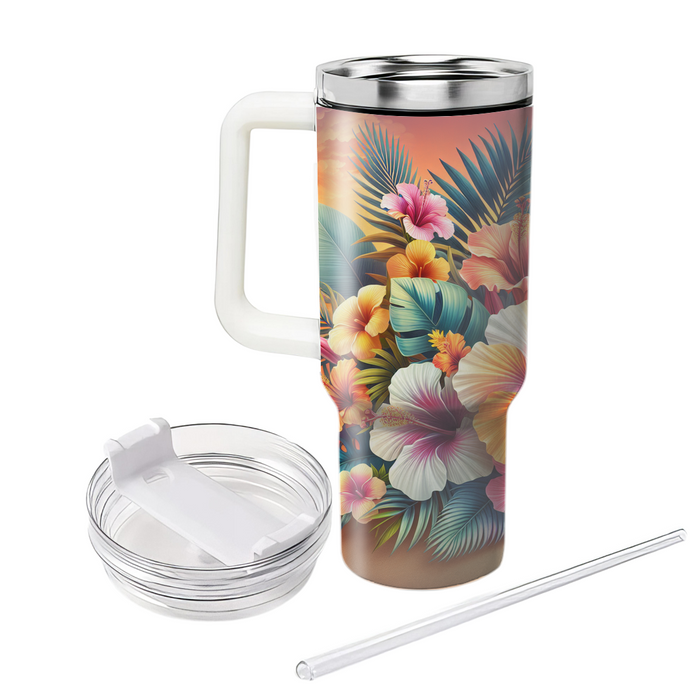 Tropical Sunset Blooms  Insulated Tumblers