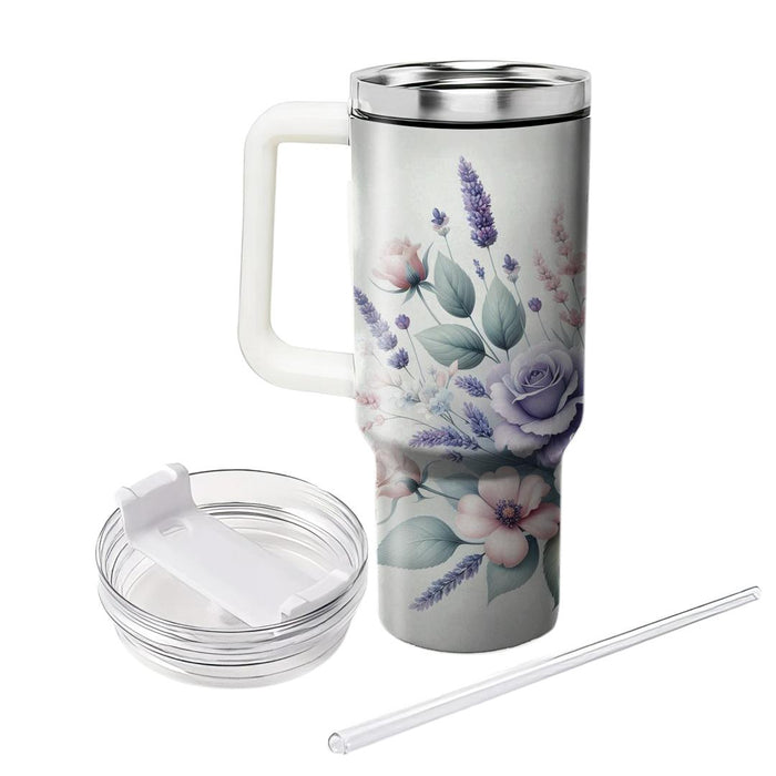 Floral Charm  Tumblers With Lids