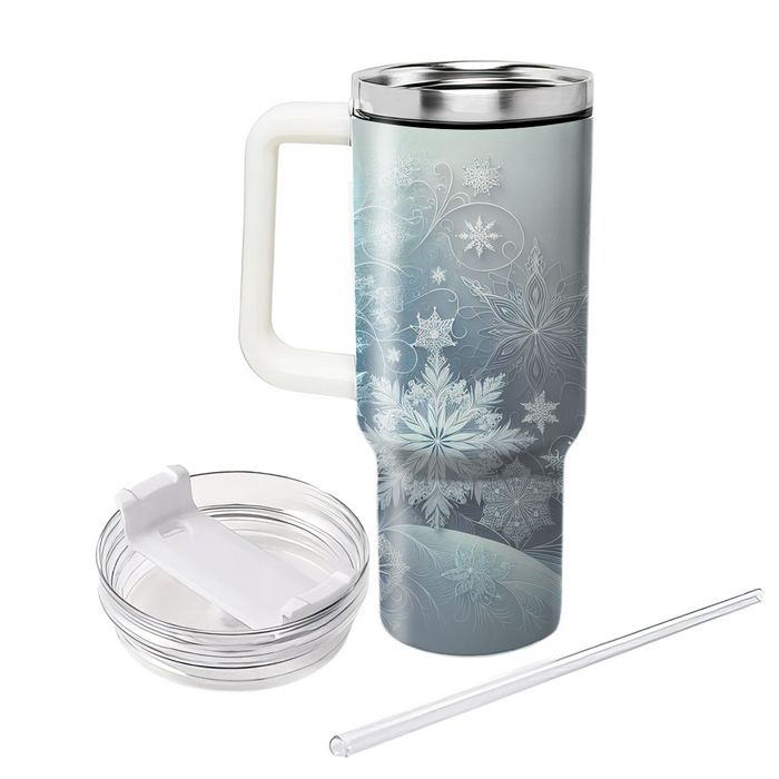 Winter Elegant Snowflakes  Travel Tumblers