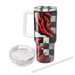 Dramatic Checkerboard Tumbler Cups