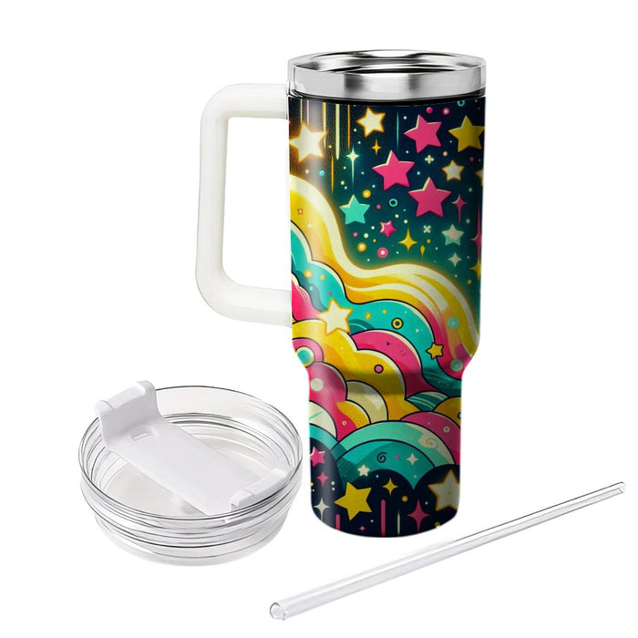 Funky Retro Stars  Tumbler Cups