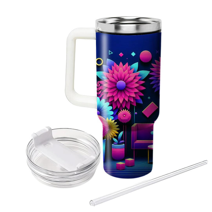 Neon Flowers  Insulated Tumblers