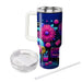 Neon Flowers  Insulated Tumblers