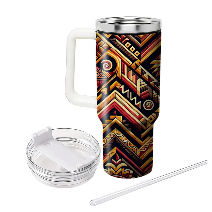 Aztec Sunrise Chevron  Personalized Tumblers