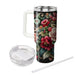 Vivid Floral Tapestry  Tumbler Cups