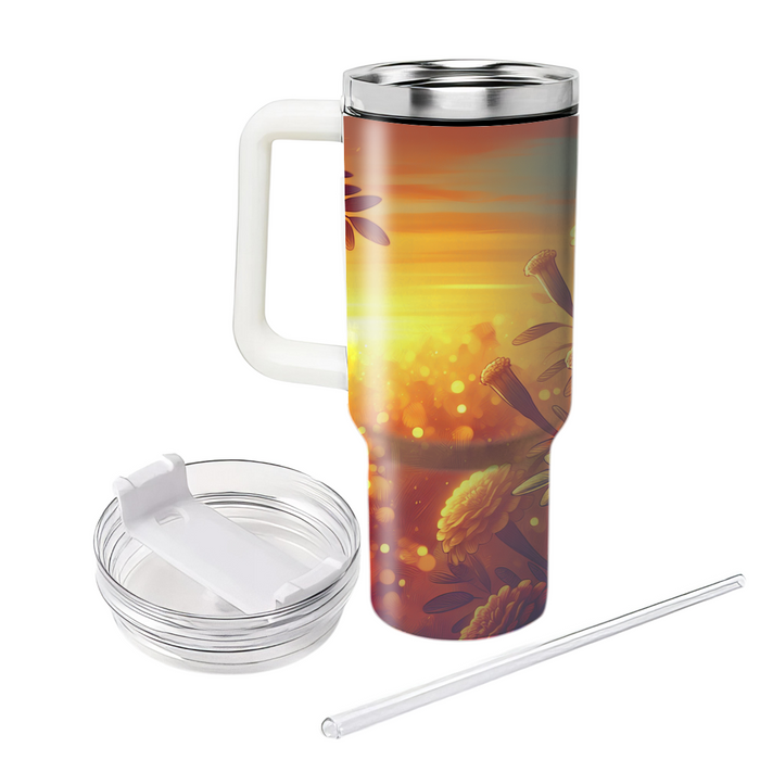 Sunset Marigold Meadow  Custom Tumblers