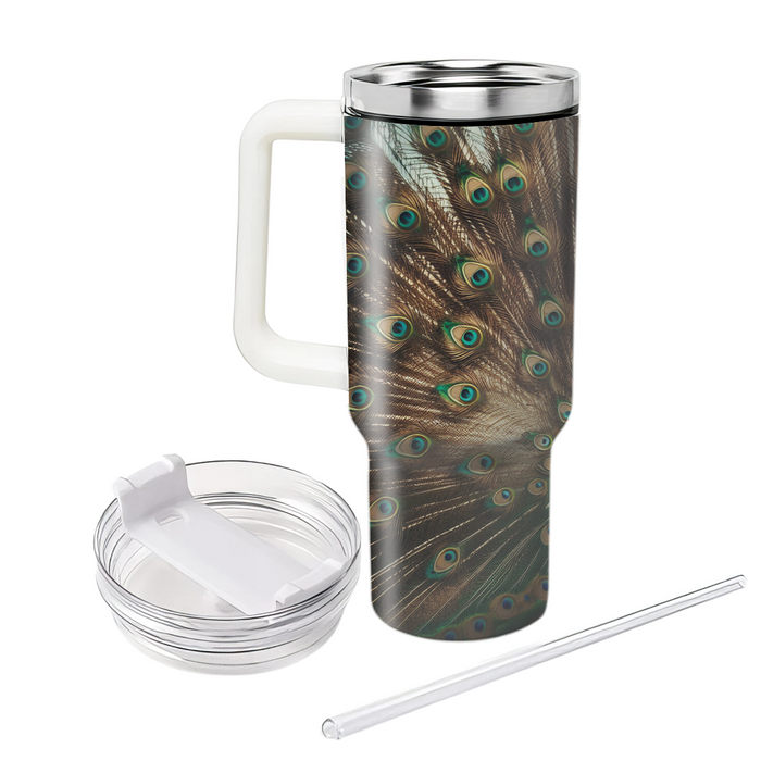 Radiant Peacock Plumage  Tumblers With Lids