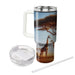 Gentle Giraffe Plains  Travel Tumblers