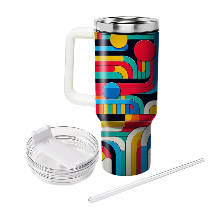 Bold Color Stripes  Tumblers With Lids