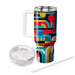 Bold Color Stripes  Tumblers With Lids