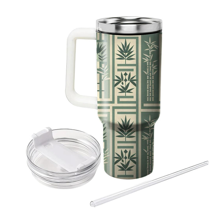 Zen Bamboo Grid  Custom Tumblers