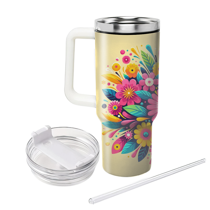 Funky Flower Explosion Unique Tumblers