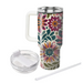 Modern Floral Tapestry Tumbler Cups