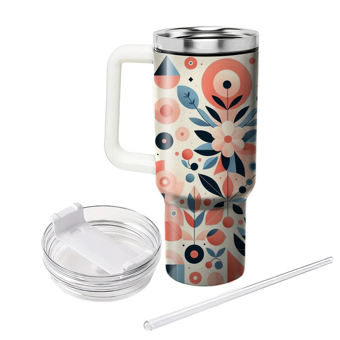 Whimsical Floral Geometry  Personalized Tumblers