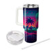 Tropical Synthwave  Tumblers With Lids