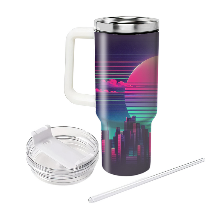 Vaporwave Cityscape  Custom Tumblers