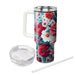 Floral Bliss Cascade  Personalized Tumblers