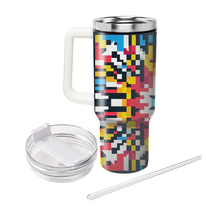 Pixelated Starburst Tumbler Cups