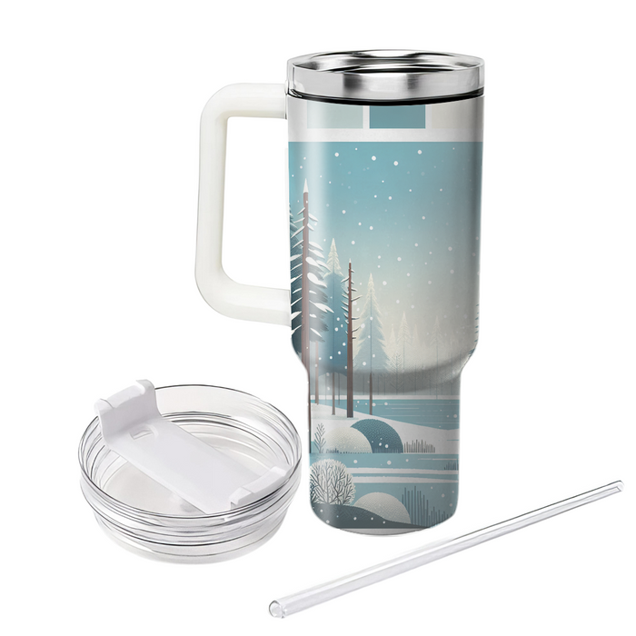 Snowy Woodland  Personalized Tumblers