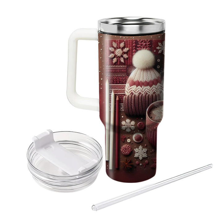 Winter Comforting Knit  Personalized Tumblers