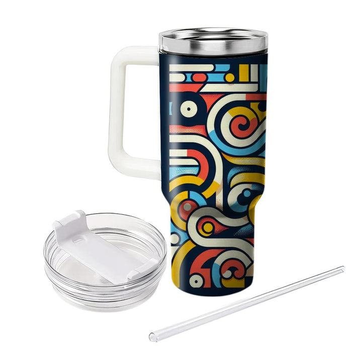 Abstract Fusion  Tumblers With Lids