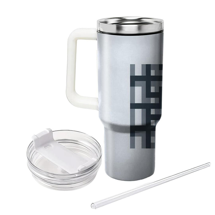 Simple Crosshatch Pattern  Personalized Tumblers