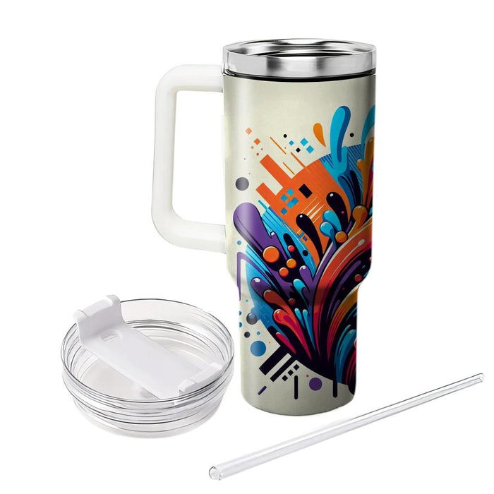 Vibrant Graffiti Splash  Decorative Tumblers