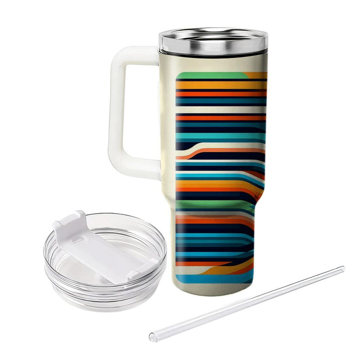 Bold Retro Lines  Tumblers With Lids