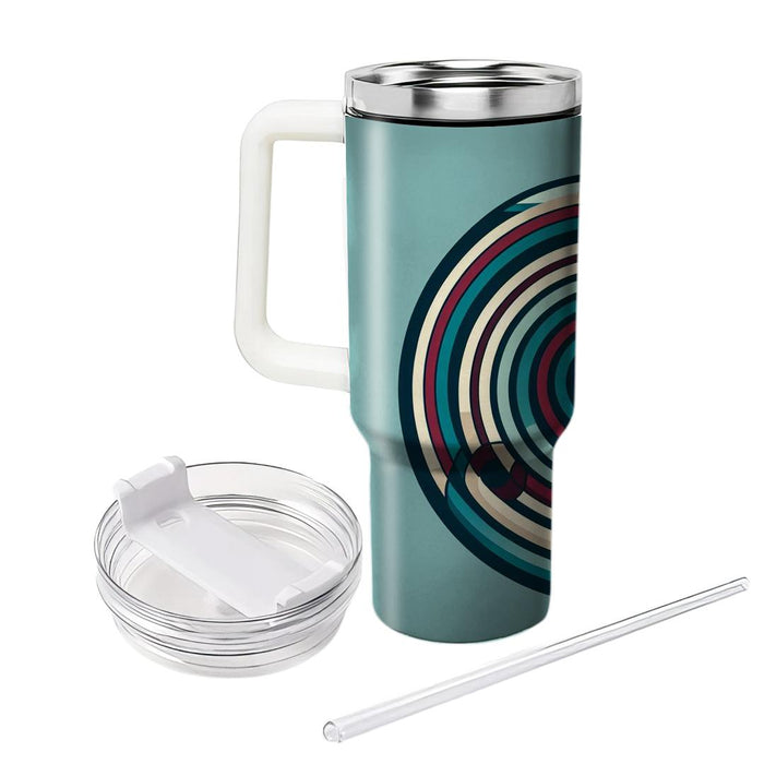 Geometric Concentric Circles  Tumblers With Lids