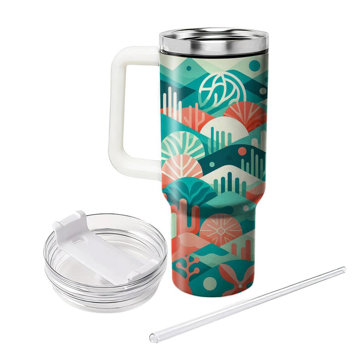 Geometric Coral Reef  Custom Tumblers