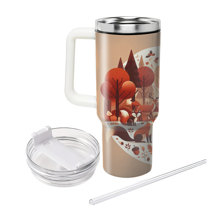 Autumn Woodland Creatures  Personalized Tumblers