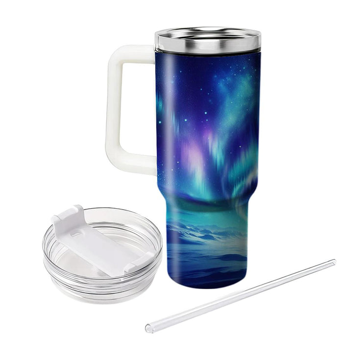 Winter Polar Night Sky Tumblers With Lids