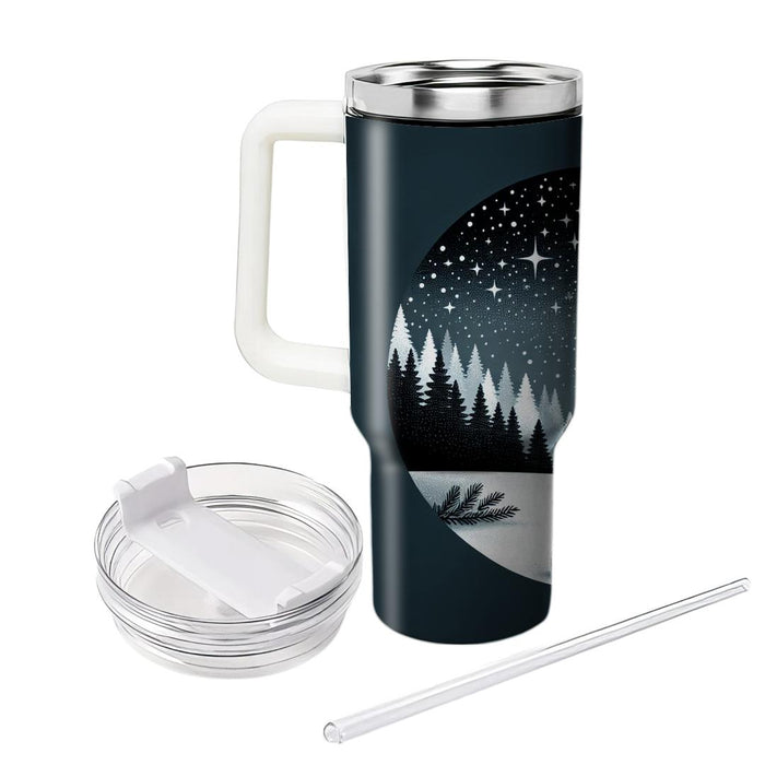 Winter Starlit Forest  Custom Tumblers